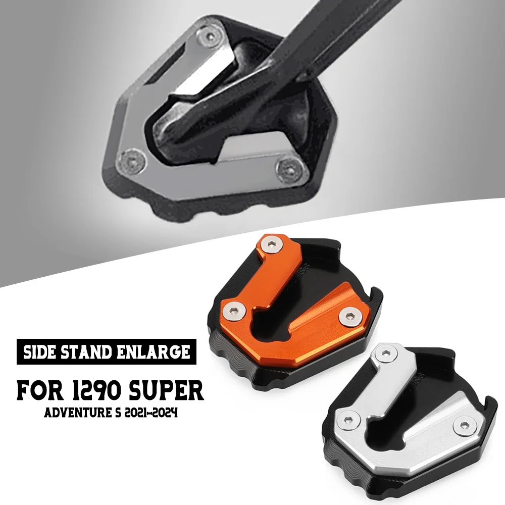 

FOR 1290 Super Adventure S 2021 2022 2023 2024 CNC Kickstand Foot Side Stand Extension Support Plate Pad 1290Super Adventure S