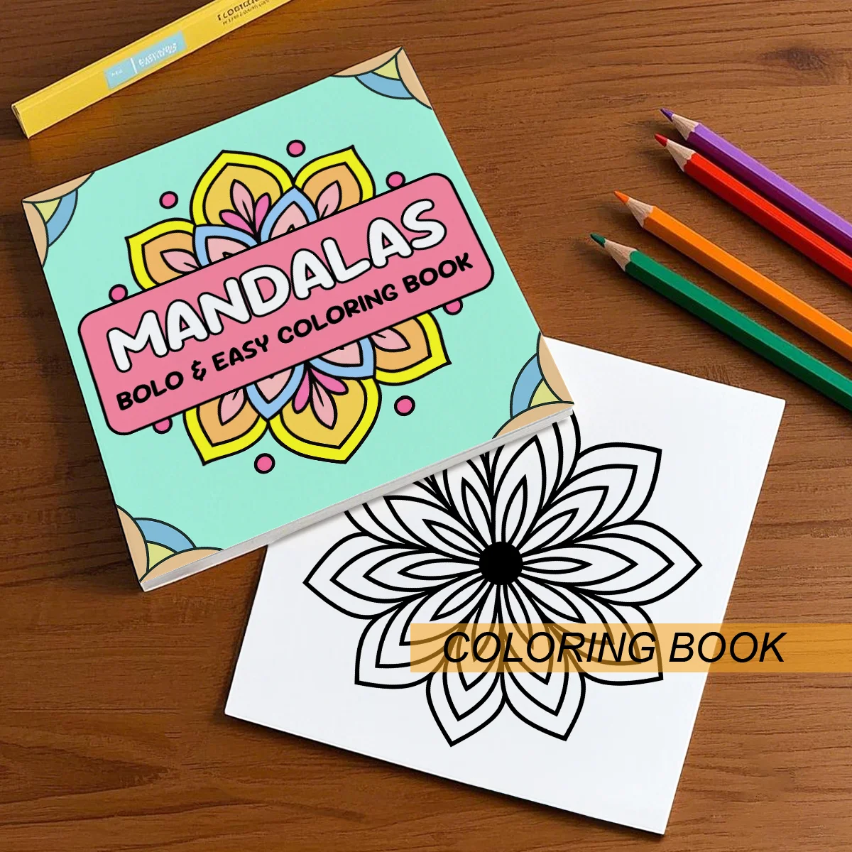 كتاب تلوين ماندالاس بولو وسهل كتاب تلوين زهور للبالغين والمراهقين يتميز 24 صفحة لرسم الرسم على الجدران