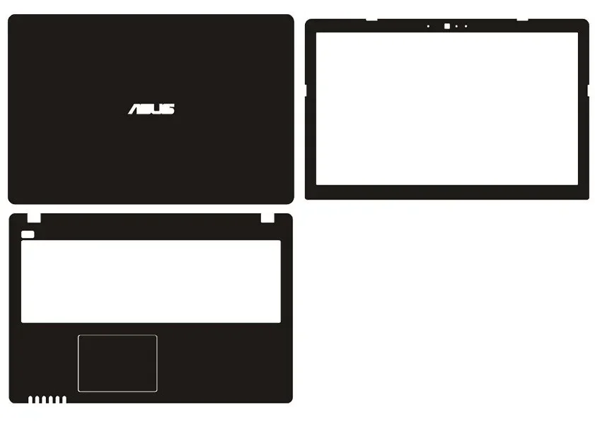 Pre-cut 1xTop+1xPalmrest+1xScreen Bezel Skin Sticker Cover For ASUS GA502 X550L X550 Y581 X552 F550 R510 A450 X450 F450 X452