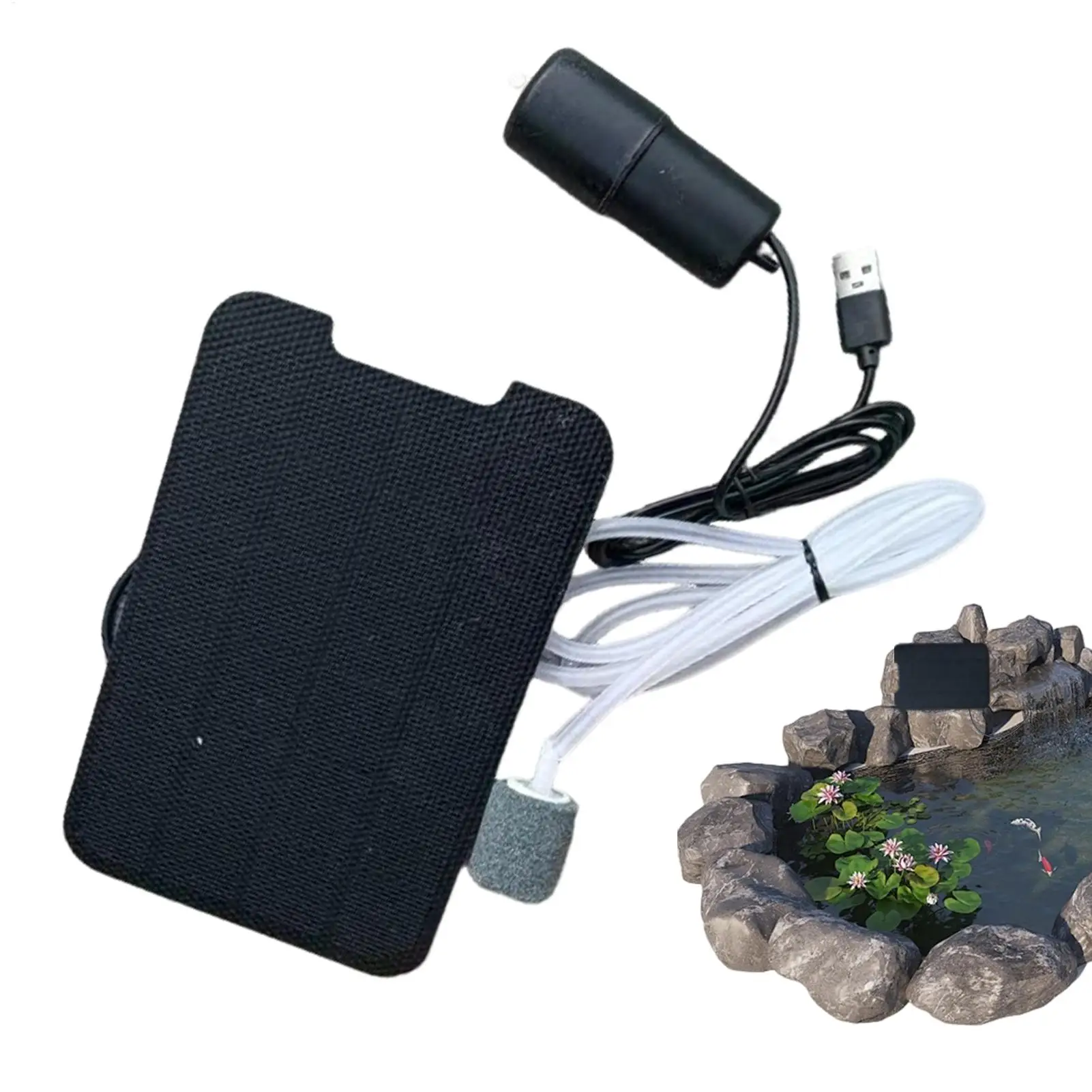 NUEVO Aireador Solar para Estanques, Bomba de Aire para Acuarios, Bomba de Aire para Peceras para Aficionados, Criadores, Pescadores, Cultivadores, Jardineros, Decoradores, Jardín Trasero