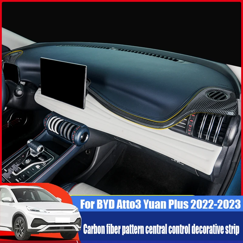 

Центральная консоль для BYD Atto3 Yuan Plus 2022 2023, Декоративная полоса, внутренние принадлежности, приборная панель, воздуховыпускная декоративная панель