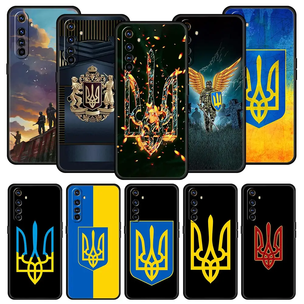 

Ukraine Flag Case For OPPO Realme 9 8 7 6 GT2 Pro Plus 5G Phone Cover Realme 8i 9i C25 C21 C11 C3 Black Silicone Coque Funda