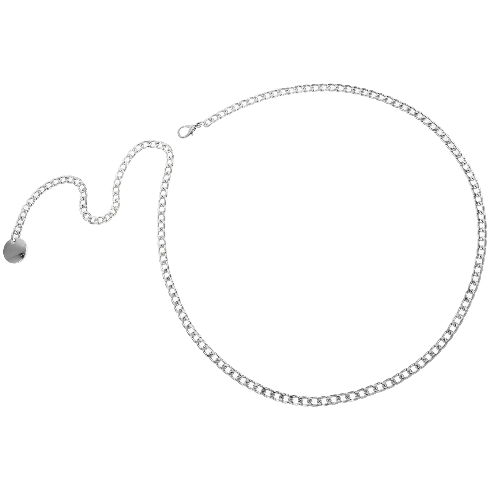 

1PCS Metal Chain Waist Belt for Women Adjustable Zinc Alloy Fashion Body Chains Jeans Pants Wide Belt Suit