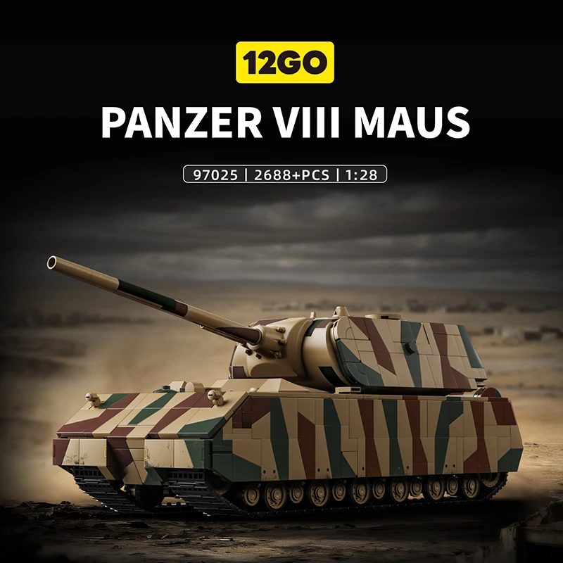 

Конструктор «Тяжелый танк в стиле мыши» (2688 деталей), масштаб 1:28, DIY, развивающая модель для сборки, подарок, от 14 лет