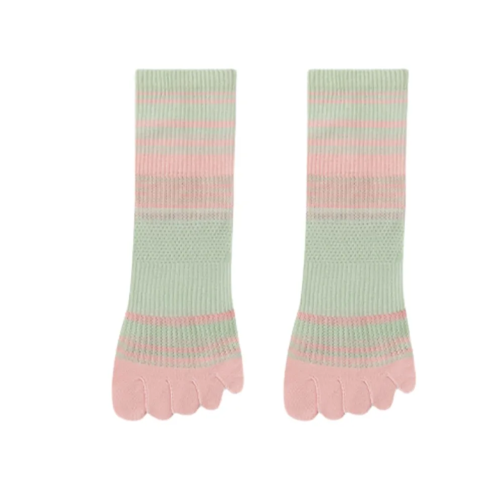 

Fashion Breathable Five Toe Tube Socks Thin Mesh Cotton Mid-calf Socks Candy Color Hosiery Split Toe Socks Girl