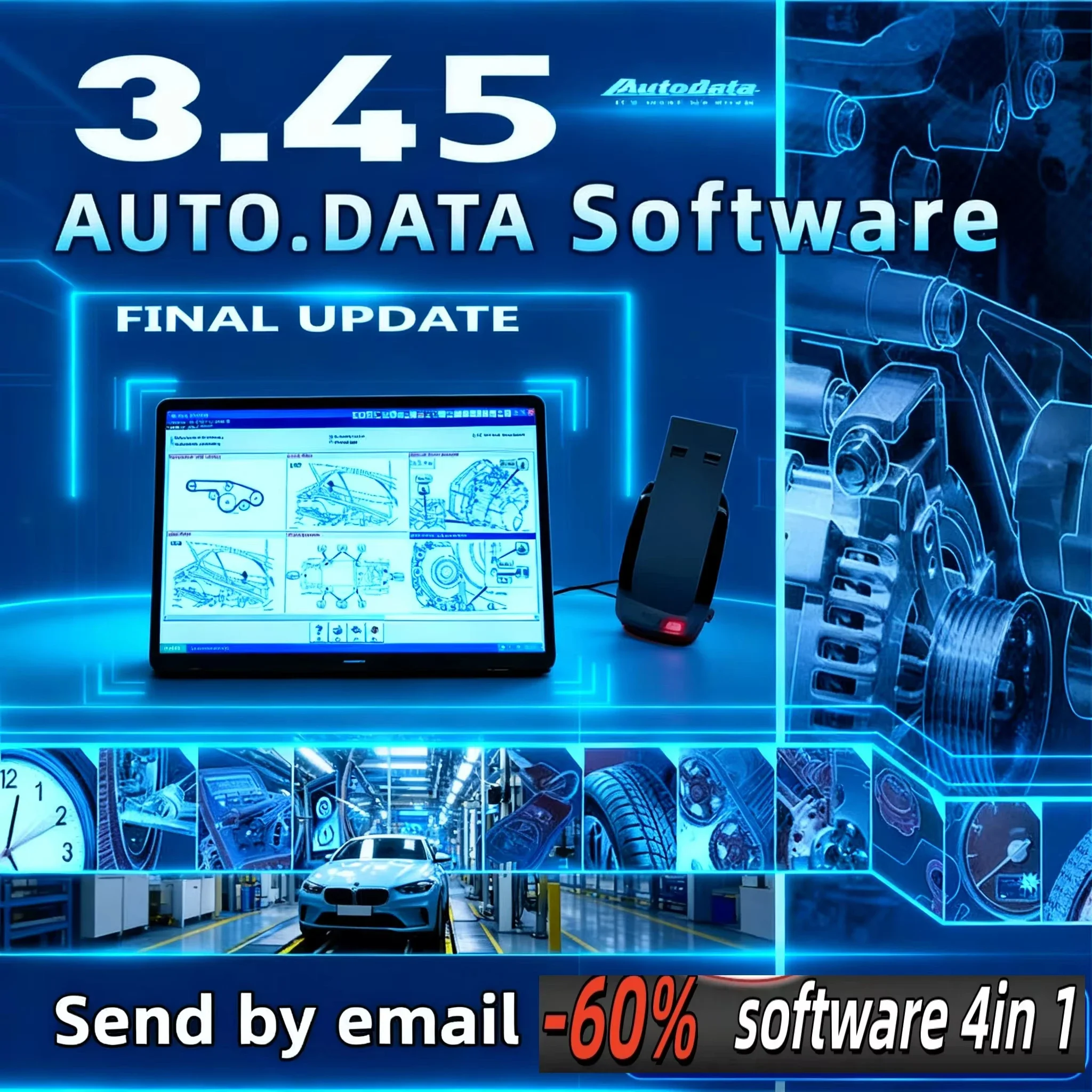 HOT！ Sale!Alldata Repair Software 10.53 All Data Automotive Tech Latest Offline Software Autodata 3.45 atsg 2017 Send Link