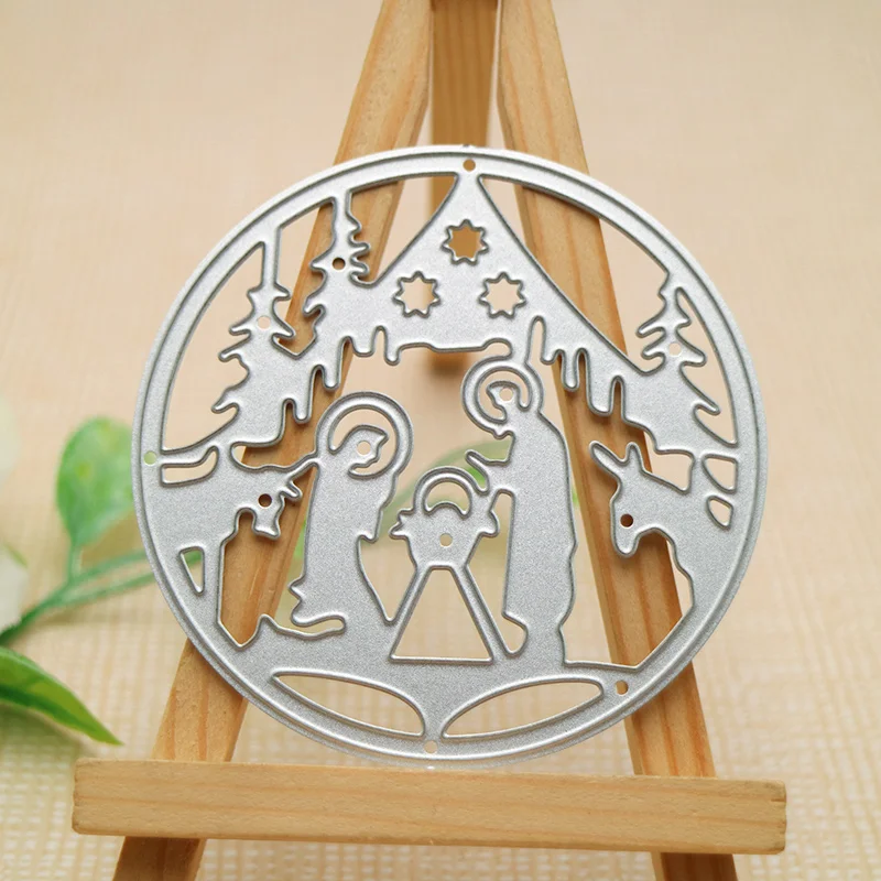 Xmas Cutting Dies Christmas Gift DIY Decorative Scrapbook Embossing Manual Production Craft Die Cut Paper Cards Making Tool