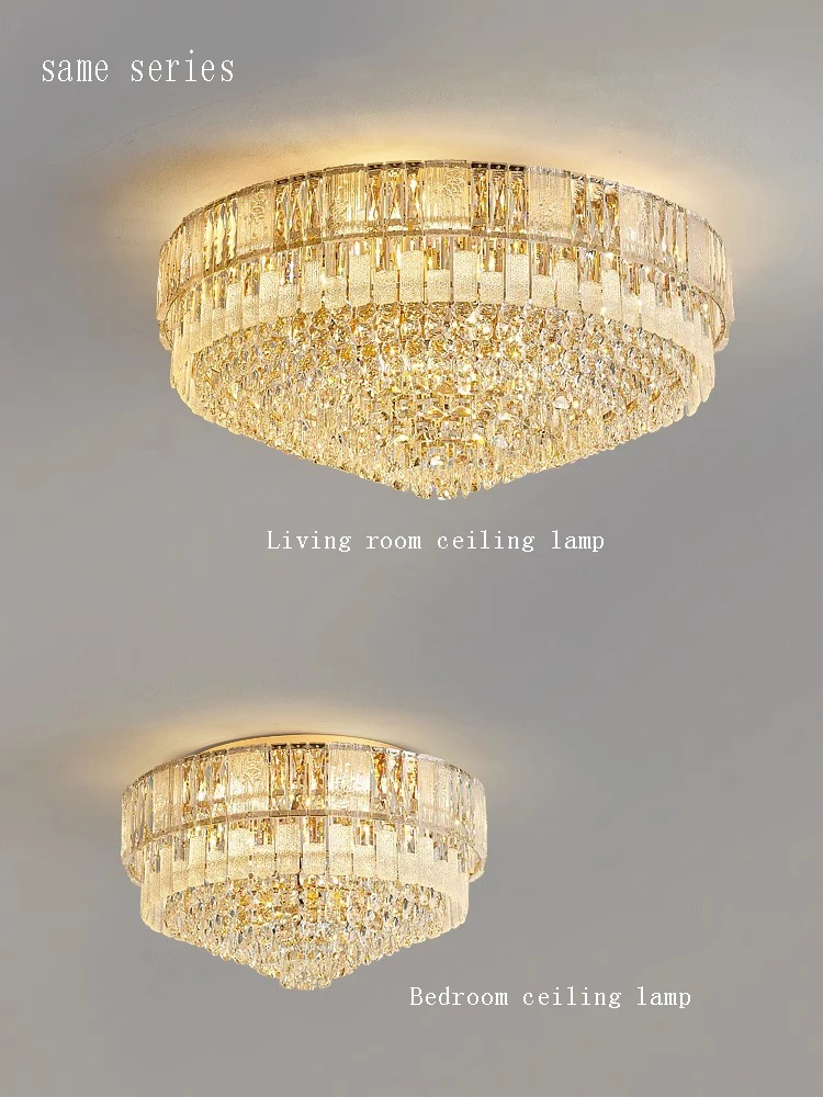 Imagem -03 - Lâmpada de Teto de Luxo Nórdico Dourado Decoração Luzes Led para Quarto Sala de Estar 2023