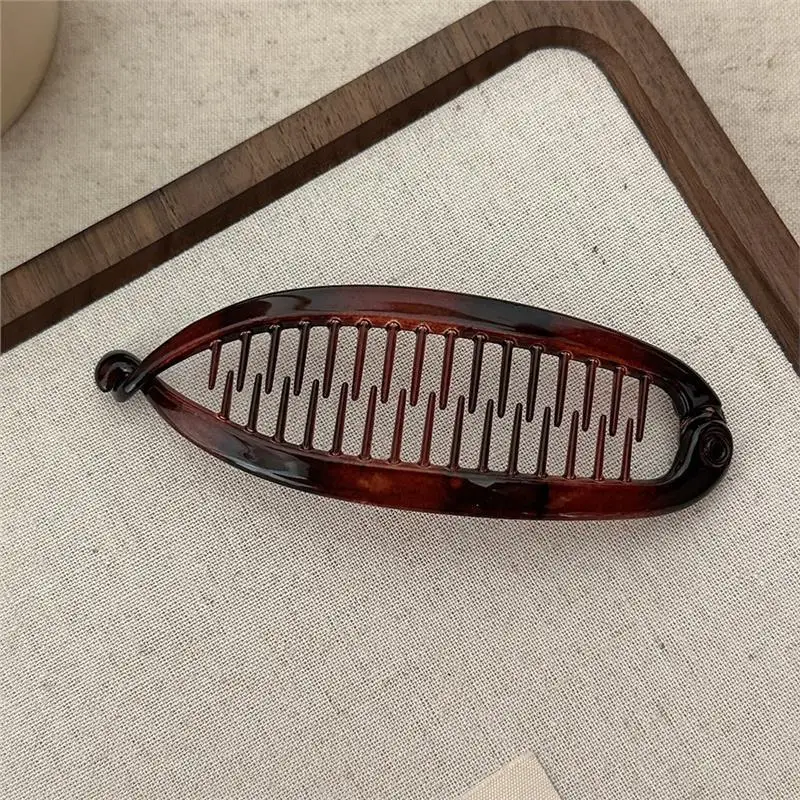 Mehrfarbige Bernsteinfarbene Bananenklammer, Pferdeschwanzhalter, Elegante Hochkronen-Haarspange, Damen-Haaraccessoires, Stilvoll und Vielseitig – Detail 7