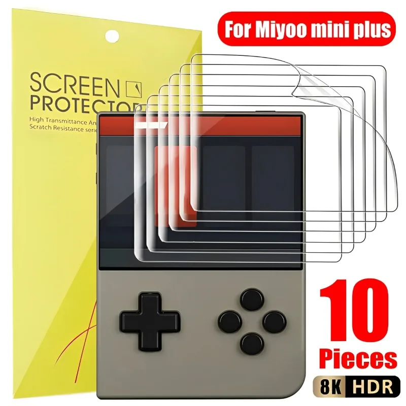 HD Screen Protector for MIYOO Mini Plus Game Console Anti-scratch Screen Protector Hydrogel Films Not Glass for MIYOO Mini Plus