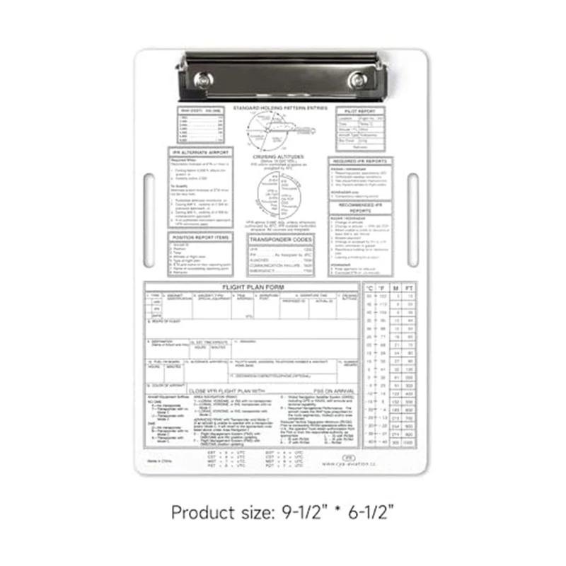 IFR Pilot Clipboard,Upgraded Aluminum Knee Pad Aviation Metal Clip,Utility Pen Holder And Comfortable Nylonsticker Strap Durable