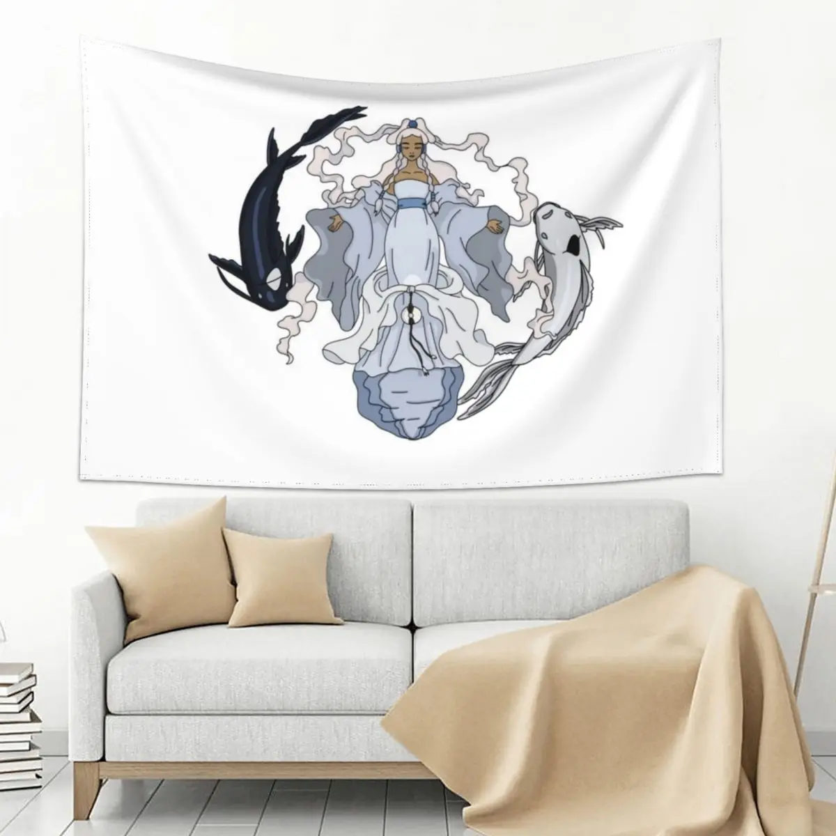

avatar yue tui and la koi fish Tapestry