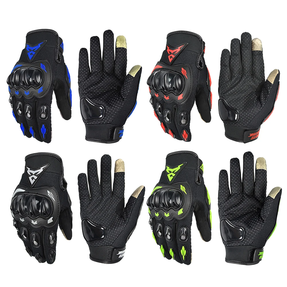 

1 Pair Motorcycle Gloves for Men Women Adjustable Wrist Strap Hand Protection Full Finger Touchscreen Motorbike Gloves