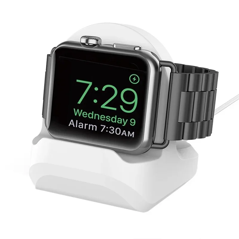 Silikon-Ladestation für Apple Watch Series 9 8 7 6 5 4 SE Apple Watch Iwatch Station Dock Ladestation Desktop-Halter Zubehör – Detail 2