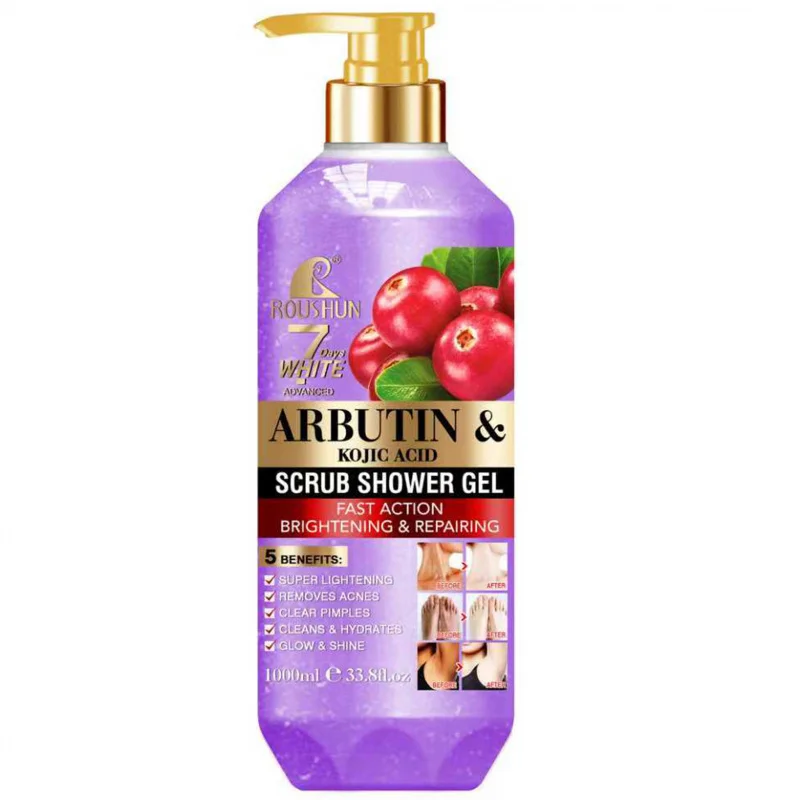 roushun-アルブチン-スクラブ-シャワー-ジェル-1000ml-保湿・潤い肌-香り持続-家庭用-大容量-シャワー-ジェル