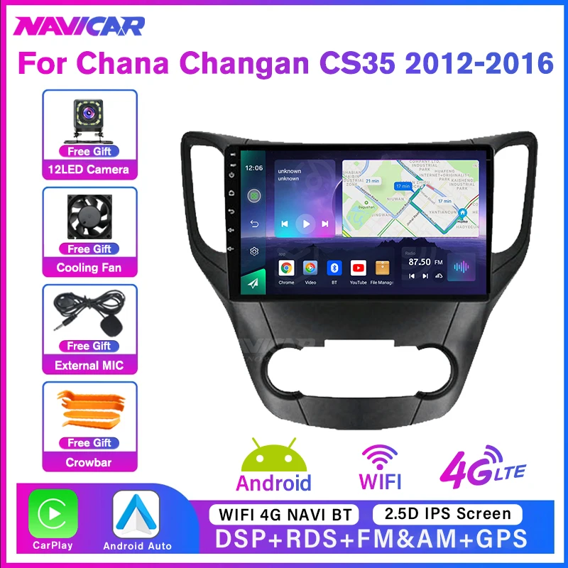 Car Radio 8G+128GB For Chana Changan CS35 2012-2016 Car Multimedia Video Player Autoradio Auto GPS Navigation Car Stereo 8Core