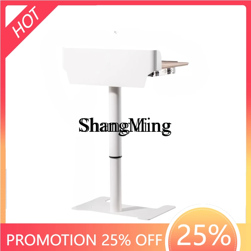 

FG good-looking Standing Office Lift Speaker Desk Movable Small Conference Table with Drawer Reception Desk