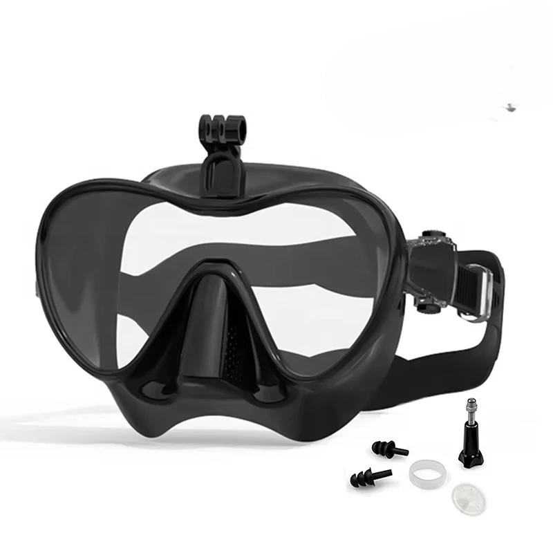 Custom free diving low volume mask transparent belt snorkeling equipment diving mask logo snorkeling free diving mask