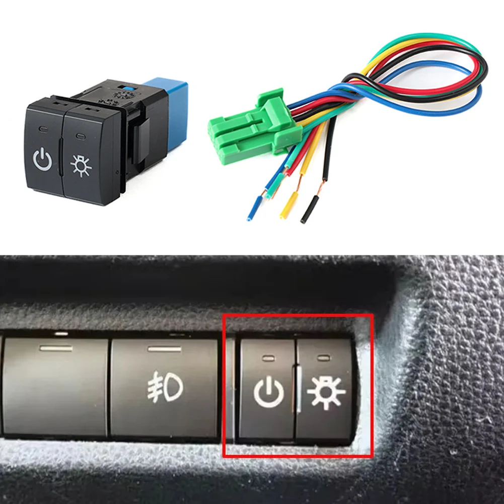 Auto-Scheinwerfer Nebelscheinwerfer LED-Heckklappe Power-Scheinwerfer Schalterknopf für Toyota für Prado für Camry Autoteile Zubehör
