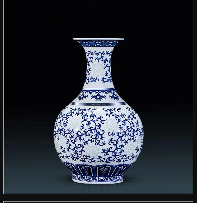 Bone China Flower Vase, Home Decor, Chinese Tradition Vases for Flowers, Ceramic Vase Decoration Home, Living Room