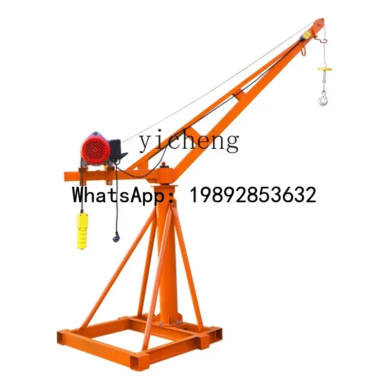 A1 decoração de construção alimentação guindaste ao ar livre doméstico pequeno levantamento grua elétrica de 1 tonelada com limitador