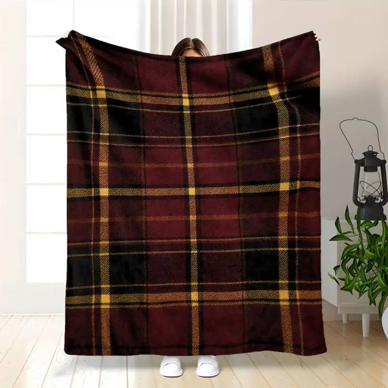 

Винтажный плед с узором в клетку — мягкий плед в стиле рустик с тартановым узором для уютного и теплого домашнего декора