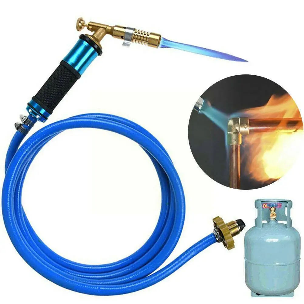 

Liquefied Gas Welding Torch Kit With Hose Welding Gun Welding Equipment For Soldering Propane Cooking Brazing Heating Light T1X5