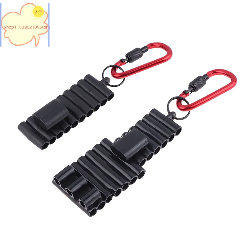 【HT】Portable Rubber Screwdriver Bit Holder With Carabiner Keychain Bits Holder Multi Cross Driver Bit Organizer Sleeve Holder