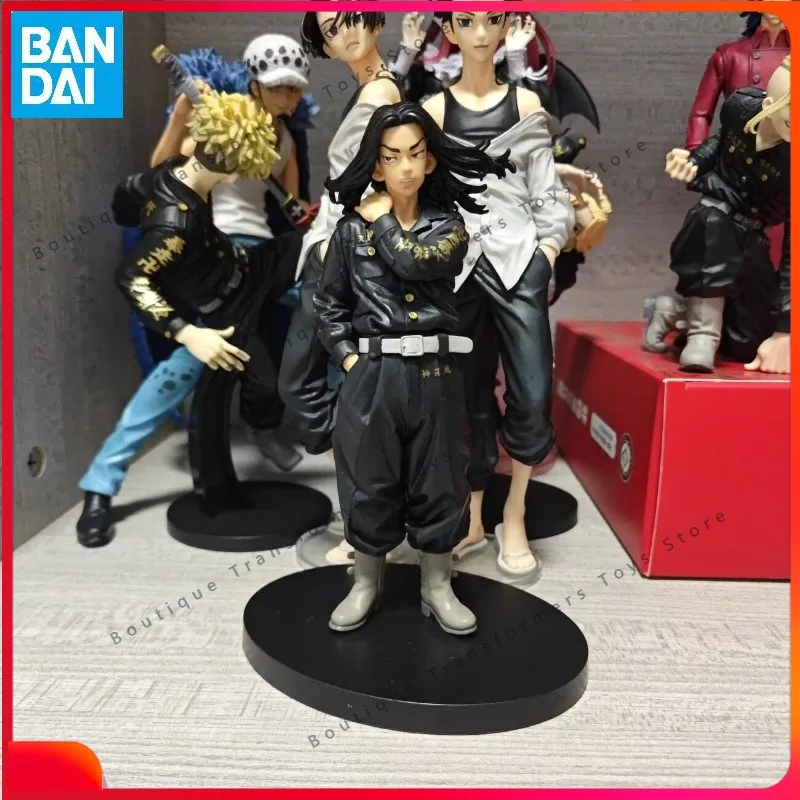 Bandai Tokyo Revengers Hayashi Ryohei Hanma Xiuji Manjiro Sano Draken Daiju Shiba Anime Action Figures Ornaments Model Toys