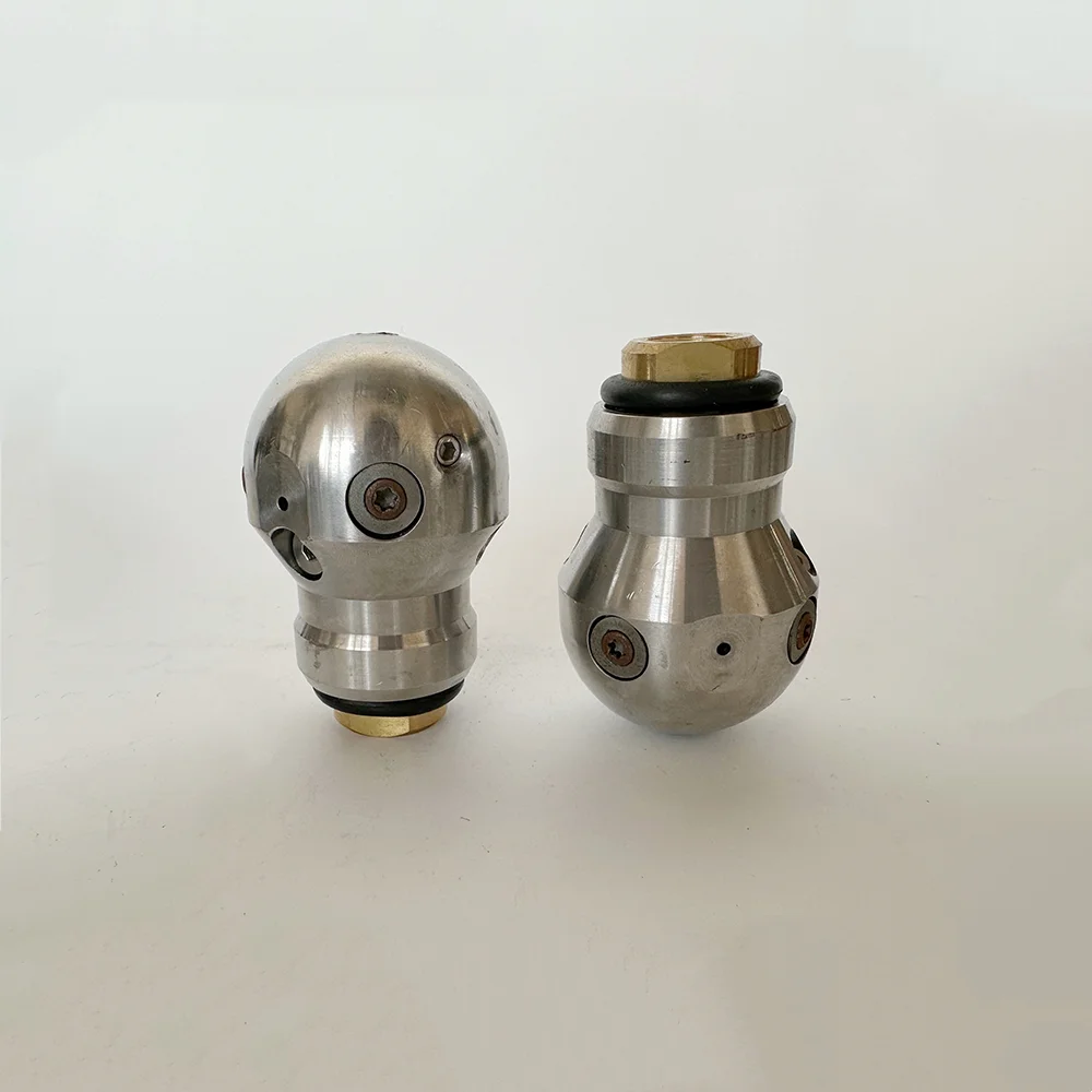 40L Warthog Professional 3/8 Inch Spherical Rotating Sewer Jetter Nozzle For High Pressure Drain Cleaning And Pipeline Dredging