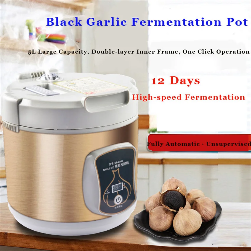 

5L Full Automatic Black Garlic Fermenter Household DIY Zymolysis Pot Maker Black Garlic Fermenting Machine With Drying Function