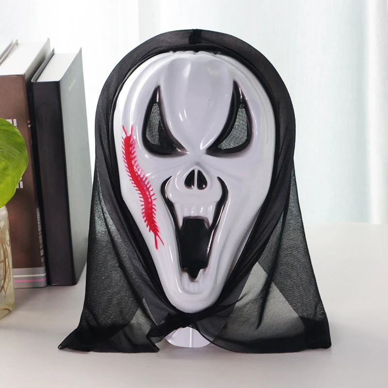 1Pc Creative Halloween Horror Demon Half Face Mask Cosplay Mask Halloween Performance Dress Up Props For Adult