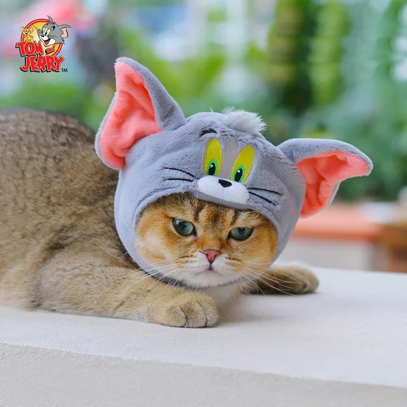 Disfraz de gato Tom de dibujos animados, traje divertido de transformación de Jerry Mouse, chaqueta de perro con sombrero bonito de dos patas para mascotas, Halloween, 2024