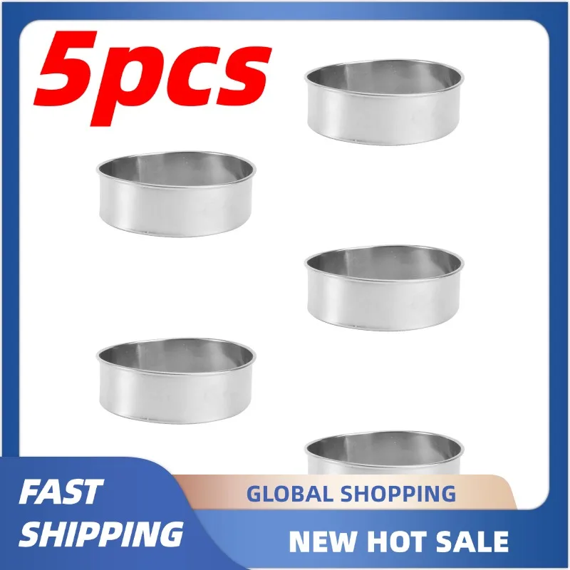 

5pcs 60 Mesh Round Flour Sieve 6 Inch Stainless Steel Fine Mesh Strainer For Cake Mesh Handheld Strainer For Baking Filtering