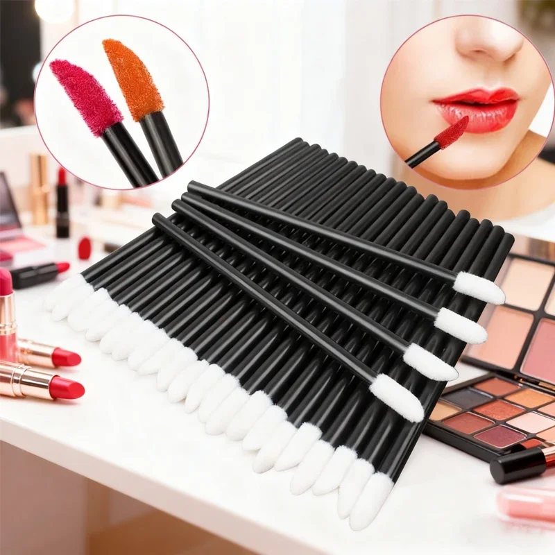 50/100/250PCS wholesale lip brushes, eyelash brushes, lipstick brushes, lip gloss sticks, makeup and beauty tools