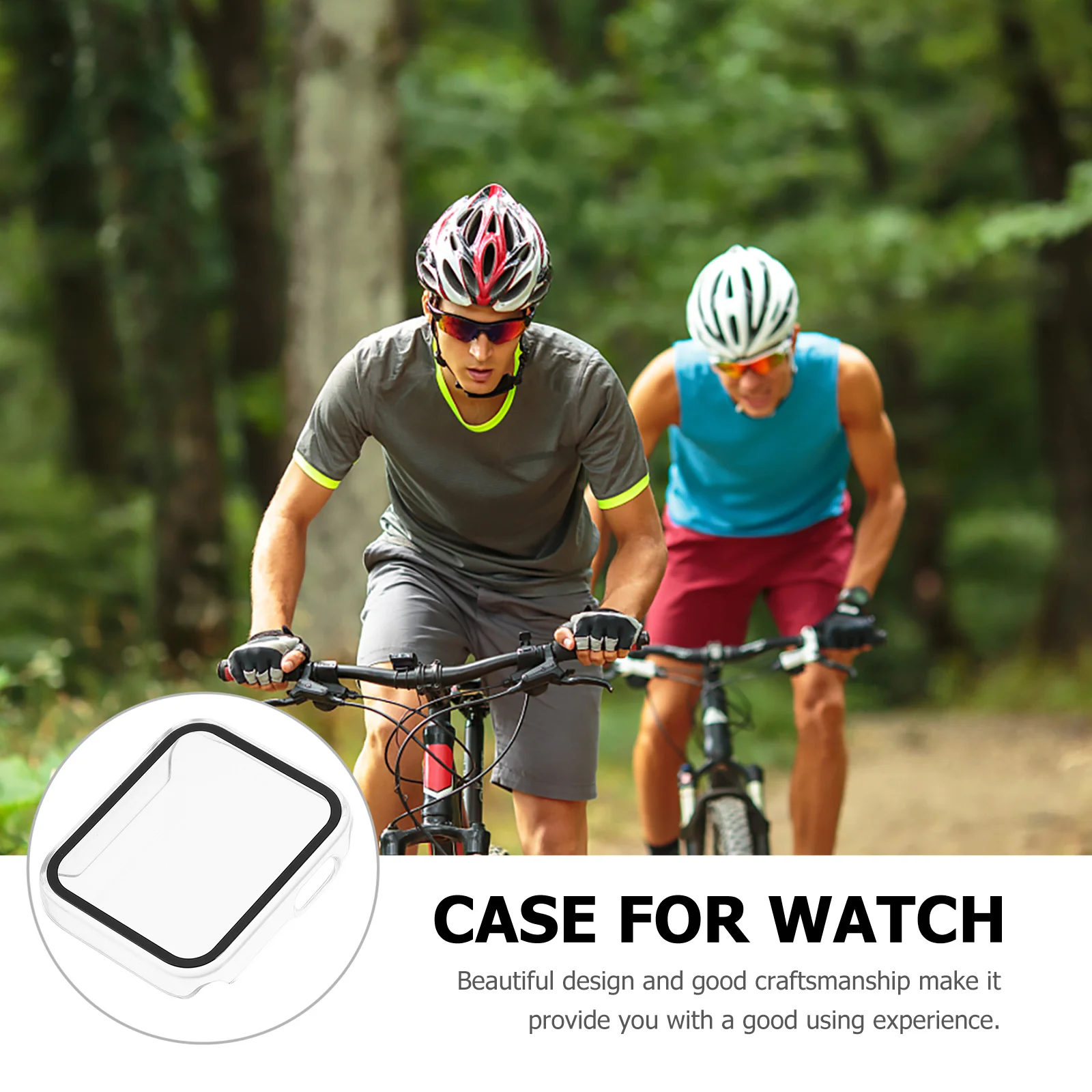 Защитный чехол для часов Встроенная защита экрана Прочное закаленное стекло для ПК Простая установка Полный охват