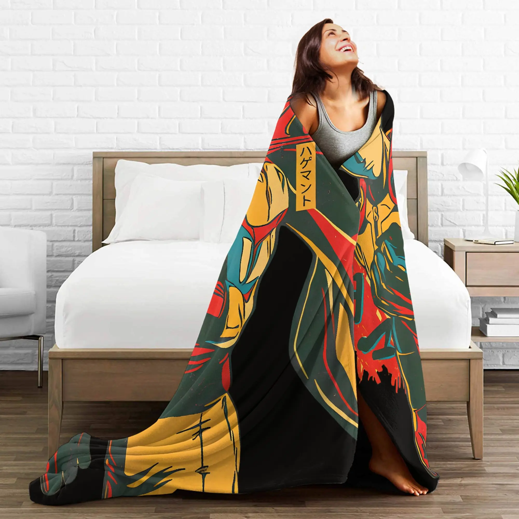 واحد لكمة رجل Saitama أنيمي الجرافيك سوبر بطانية دافئة نزهة أفخم الفراش يلقي طباعة الفانيلا المفرش أريكة غطاء سرير