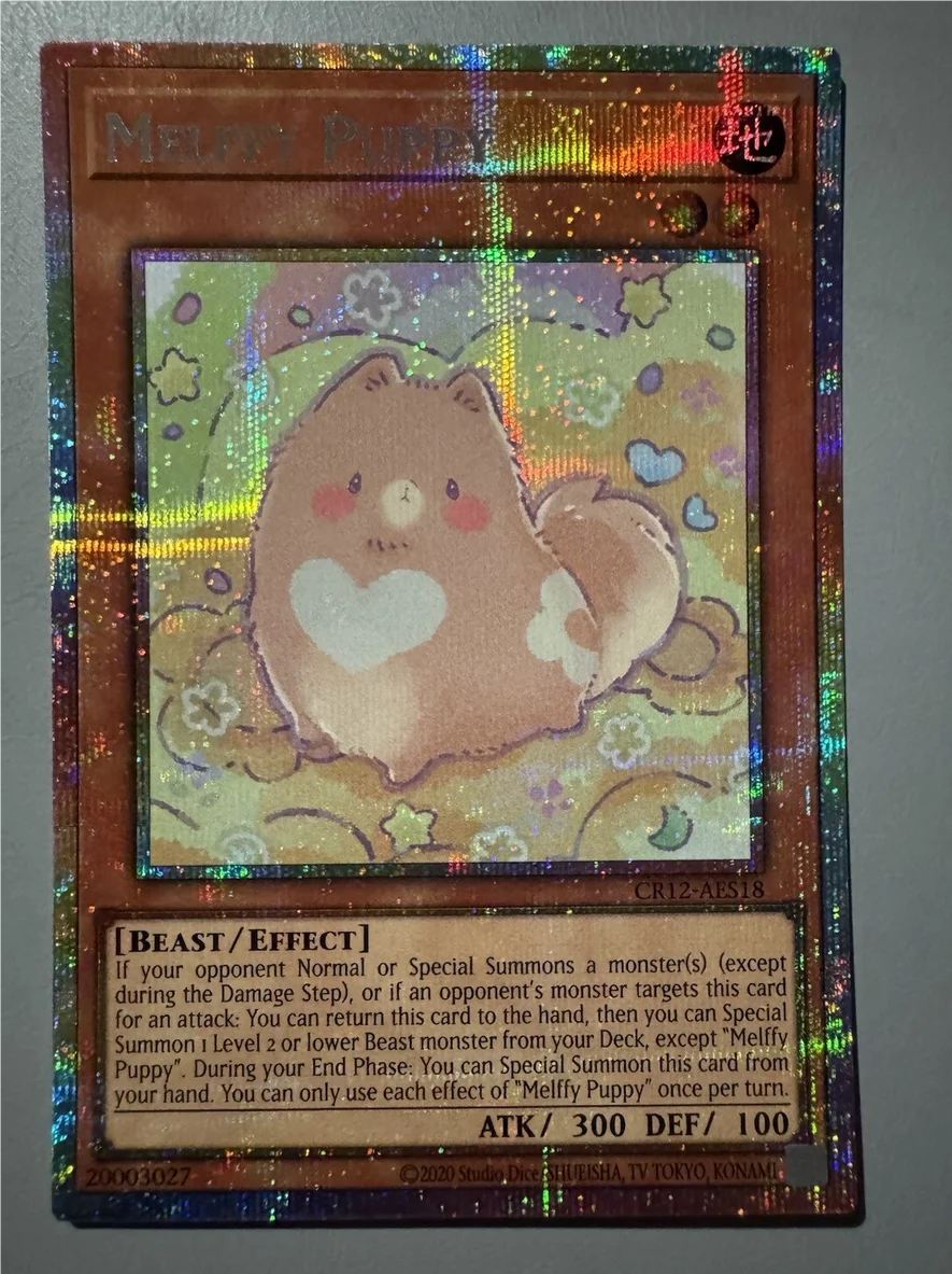 遊戯王-コナミ-デュエルモンスターズ-cr12-aes18-メルフィー・パピー-プリズマティック・シークレット-アジア英語版コレクション-ミントカード