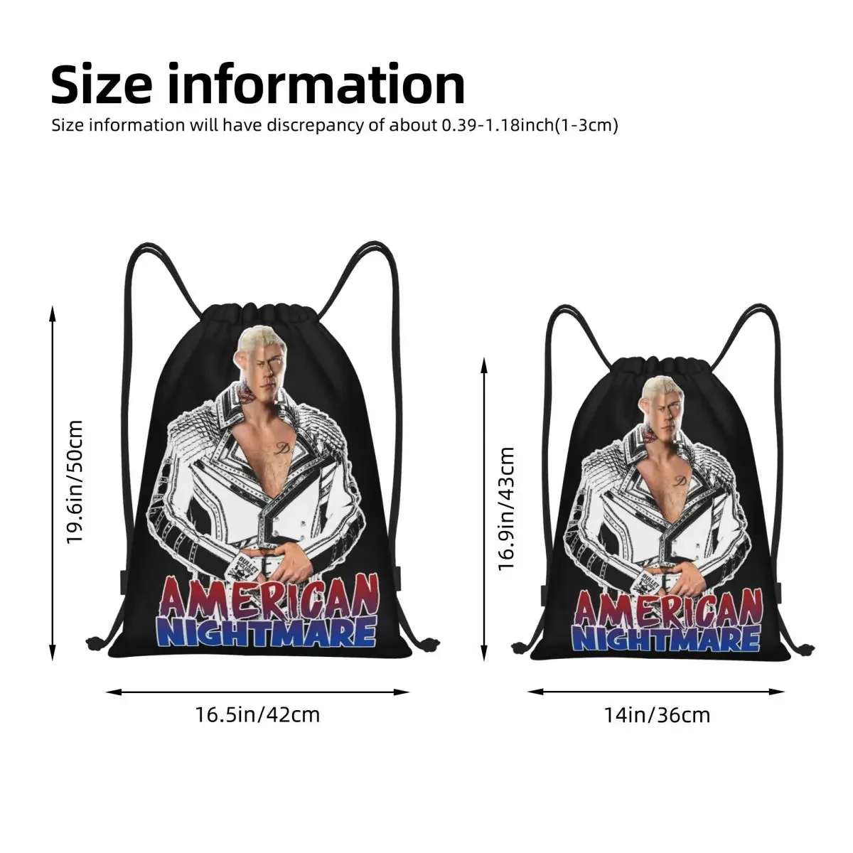 Cody Rhodes  Drawstring Backpack Sports Gym Sackpack American Nightmare String Bags for Cycling