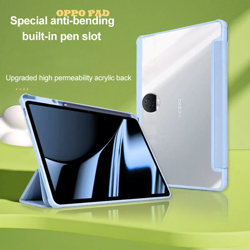 Ultra Thin Transprent Anti-bending Acrylic Case For OnePlus Pad Pad 2 12.1 Pro 12.1 Pad 11.61 GO 11.35 With Pen Slot