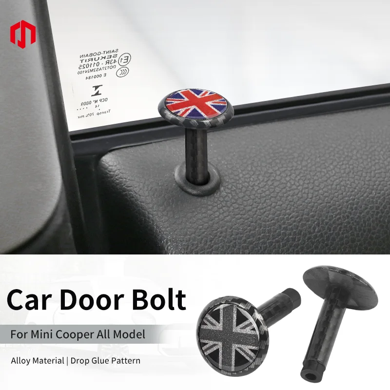 Carbon Fiber Car Door Pin Decorative For Mini Cooper S JCW F56 F60 F55 R56 R60 J01 J05 U25 F66 Car Interior Bolt Accessories