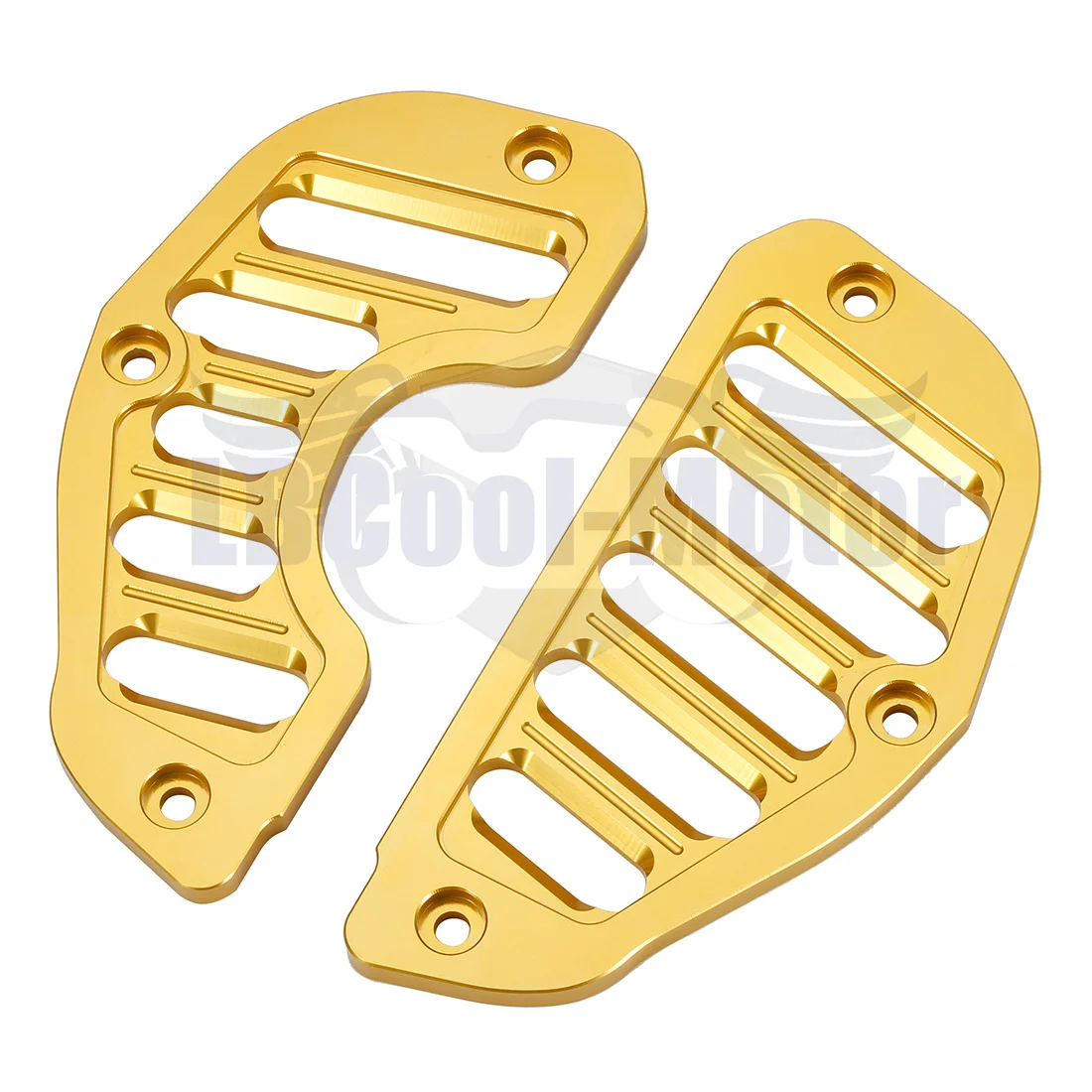 Juego de cubiertas de conducto de aluminio plateado/dorado para YAMAHA V-max1200, 1986-2007, 1987, 1988, 1989, 1990, 1991, 1992, 1993, 1994, 1995,