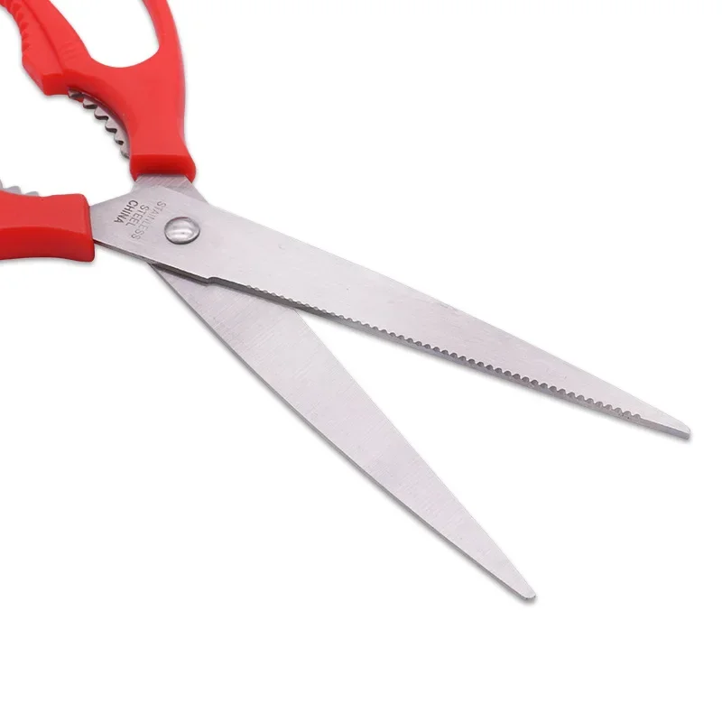 Dobeli Stainless Steel Sharp Blade Korean Barbecue Clips PP Handle Multi Functional Kitchen Scissors Hand Tools With Beer Opener