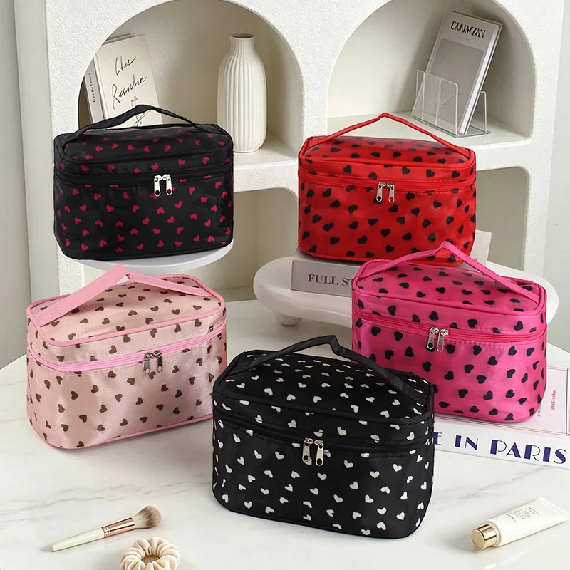 Dot Makeup Bag Travel Portable Large Capacity Toiletry Organizer Storage Box Carry on Waterproof Handbag Cosmetic Bag Wash Bag