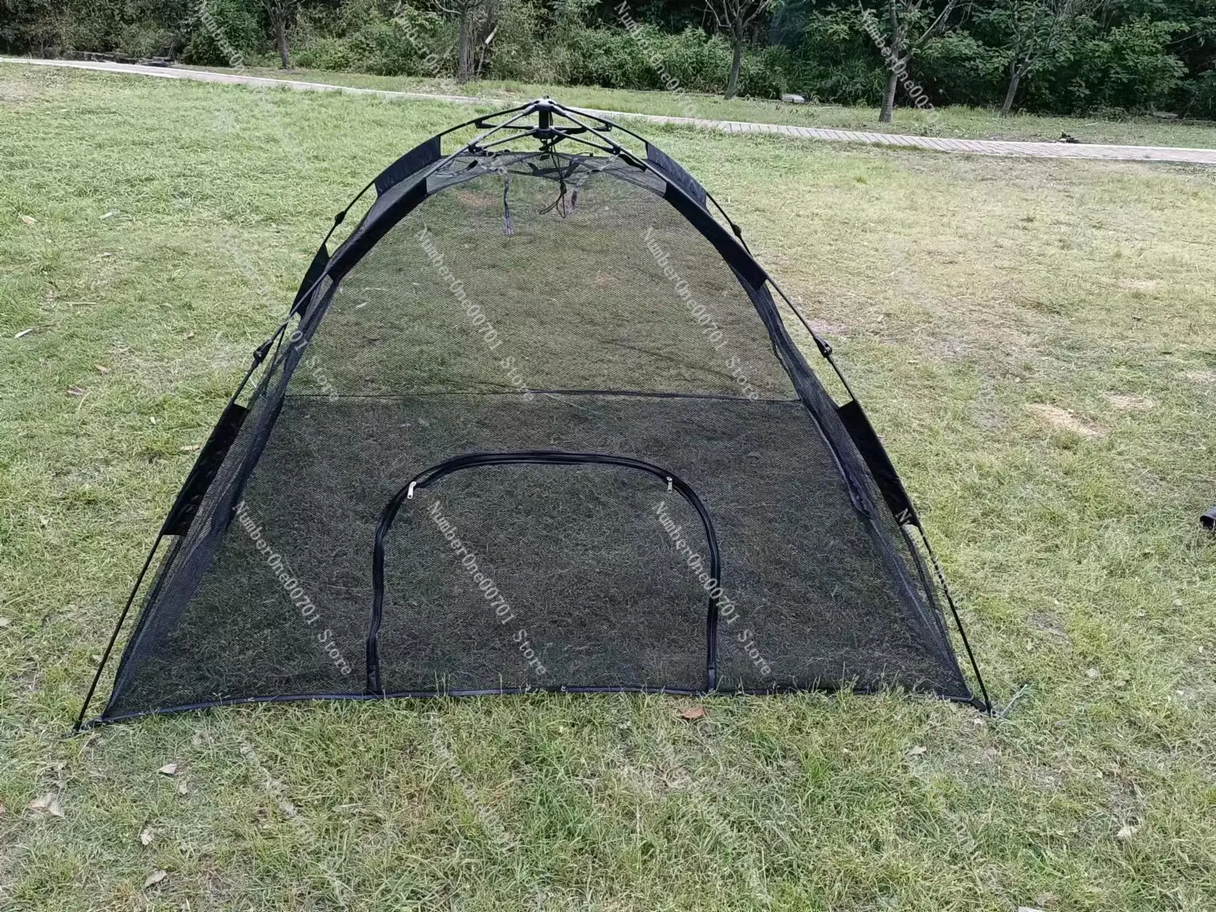 Portable Pet Tent, Pop Up Cat Dog Playpen with Mosquito Net, UV Protection Outdoor Travel Cage, Breathable Mesh Canopy view 6