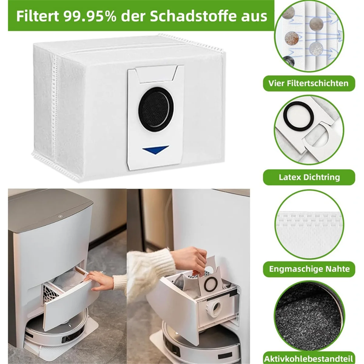 FZFZ สําหรับ T30 Pro Omni/T30 Omni เครื่องดูดฝุ่นหุ่นยนต์หลักแปรงด้านข้าง HEPA FILTER Mop ผ้าฝุ่นกระเป๋าอุปกรณ์เสริม