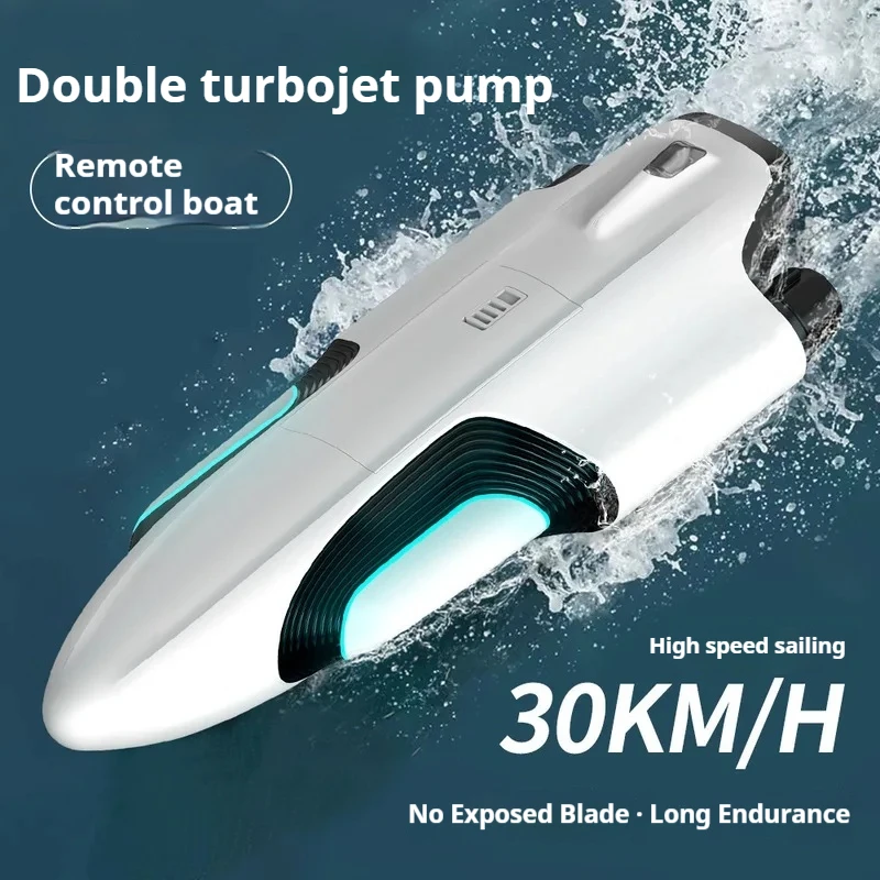 

S2 Remote Control Boat Double Vortex Jet High-Speed Speedboat Fast Boat Capsize Reset Water Toy Boy Competitive Boat Model
