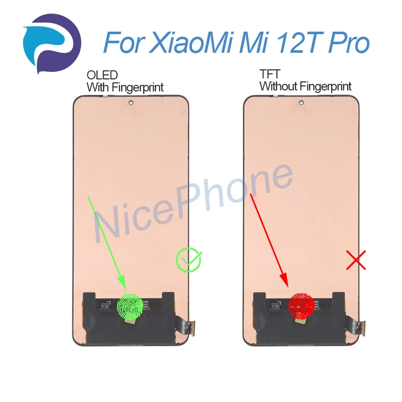 For XiaoMi 12T Pro LCD Screen + Touch Digitizer Display 2400*1080 22081212UG, 22081212G Mi 12T Pro LCD Screen display