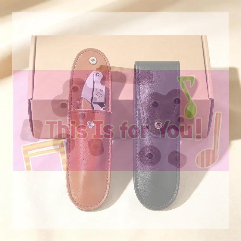 1Pcs Bottle Opener Leather Sheath Portable Snap Button Protective Cover Wear Resistant For Bottle Opener Outdoor Storage Carry