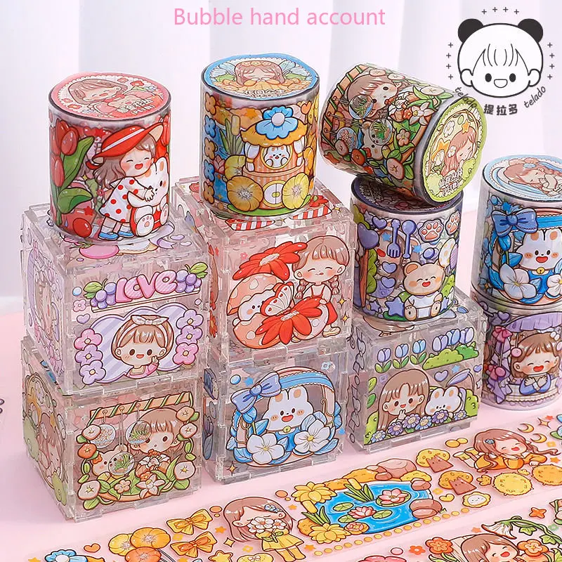 Telado Do Multi Sauce Garden Secret Land 2 New Products Hand Tent and Paper Tape Pet Cute Flower Stickers